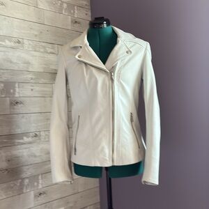 DANIER White Leather Jacket
